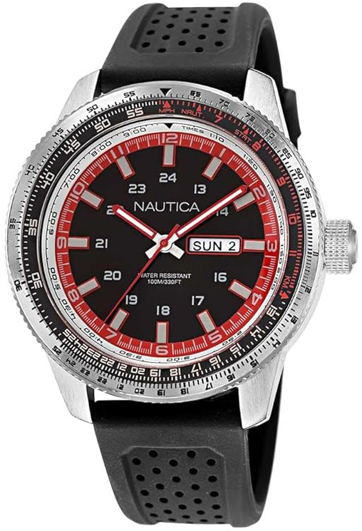 Nautica Herrklocka NAPP39S22 Pier39 Svart/Gummi Ø46 mm - Nautica
