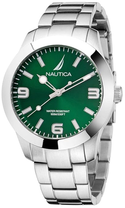 Nautica Herrklocka NAPPBF204 Pacific Beach Grön/Stål Ø41.5 mm - Nautica