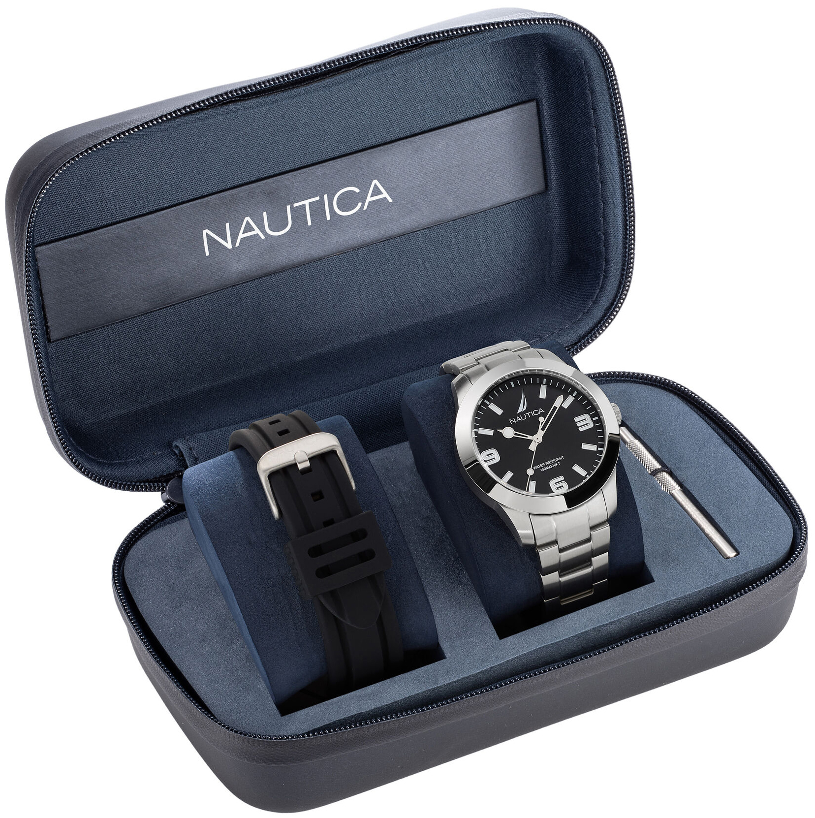 Nautica Herrklocka NAPPBF205 Pacific Beach Svart/Stål Ø41.5 mm - Nautica