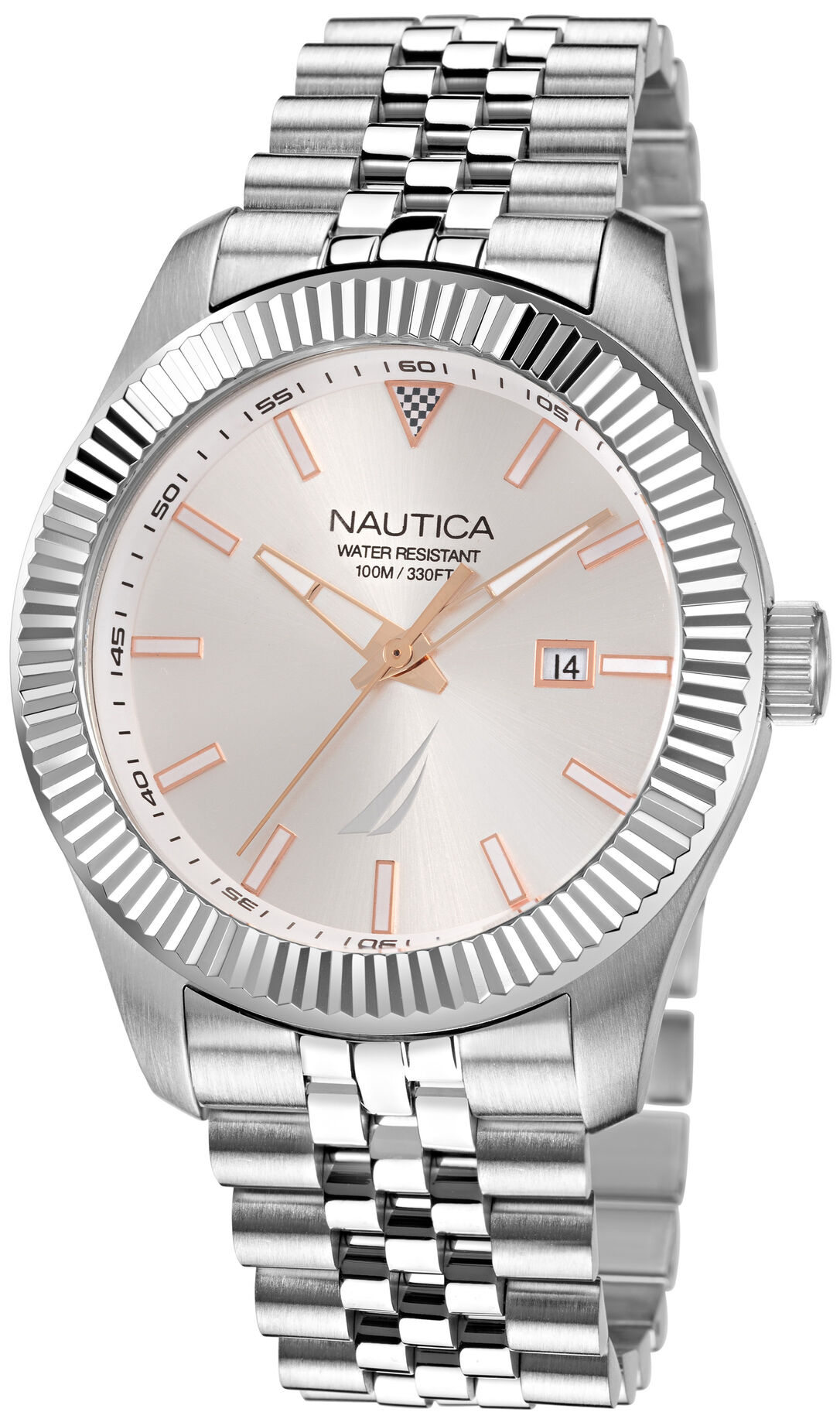 Nautica Herrklocka NAPPBS250 Pacific Beach Silverfärgad/Stål Ø43 mm - Nautica