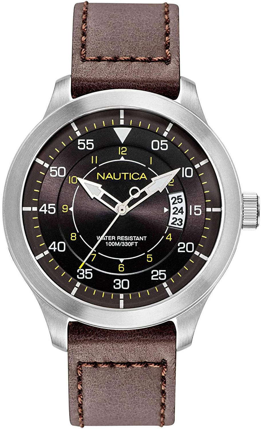 Nautica Herrklocka NAPPLP903 Brun/Läder Ø44 mm