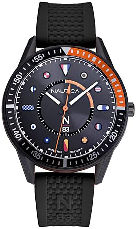 Nautica Herrklocka NAPSPVC01 N83 Svart/Gummi Ø43 mm - Nautica