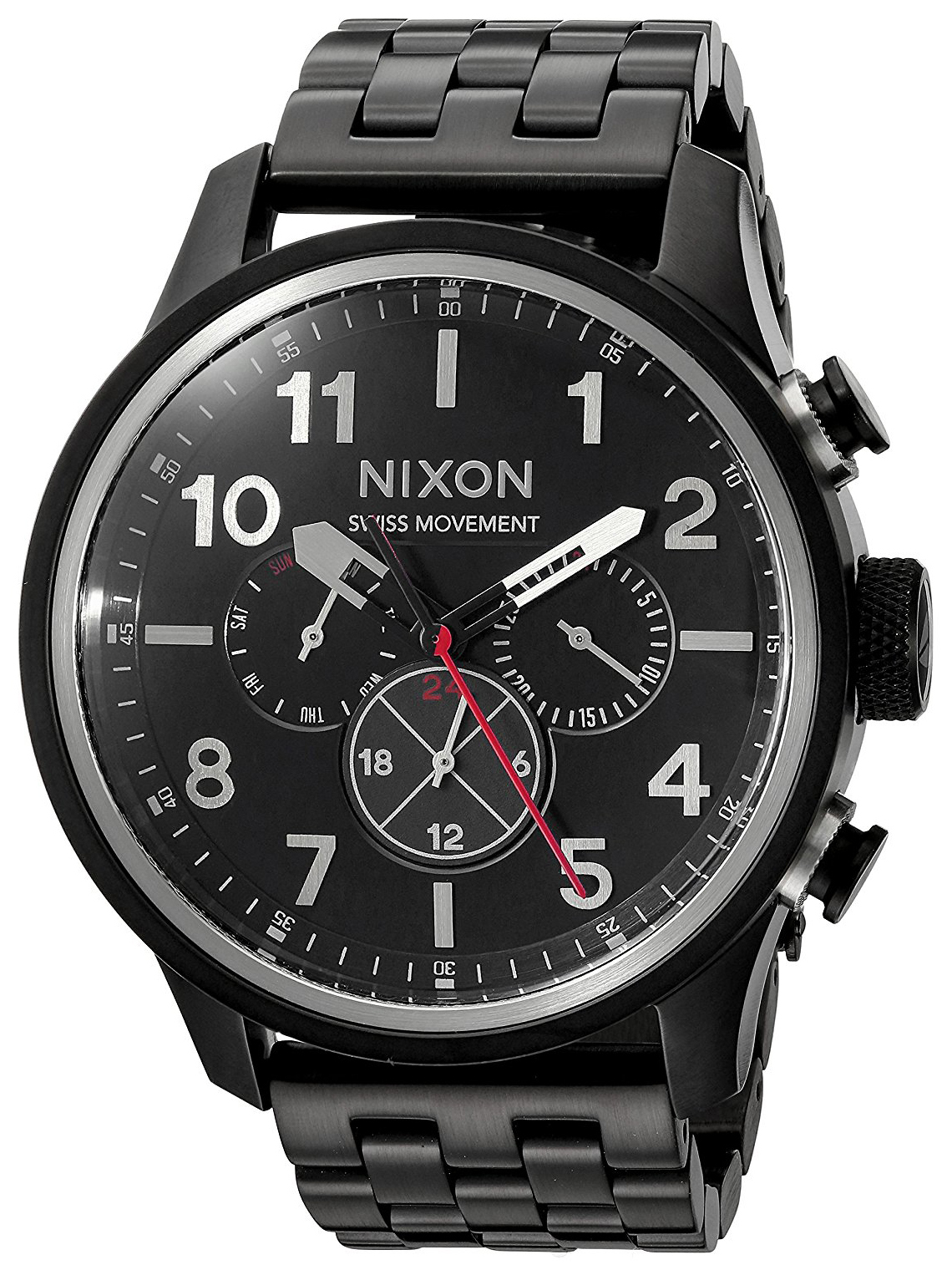 Nixon 99999 Herrklocka A1081001-00 Svart/Stål Ø46 mm - Nixon