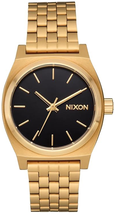 Nixon Damklocka A1130-5333-00 Time Teller Svart/Gulguldtonat st&aring;l