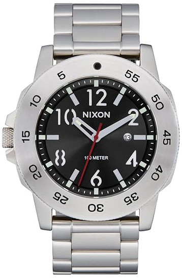 Nixon Herrklocka A1414-625-00 Smyth Svart/St&aring;l &Oslash;44 mm