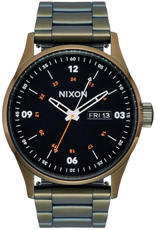 Nixon Herrklocka A356-5110-00 Sentry Svart/St&aring;l &Oslash;42 mm