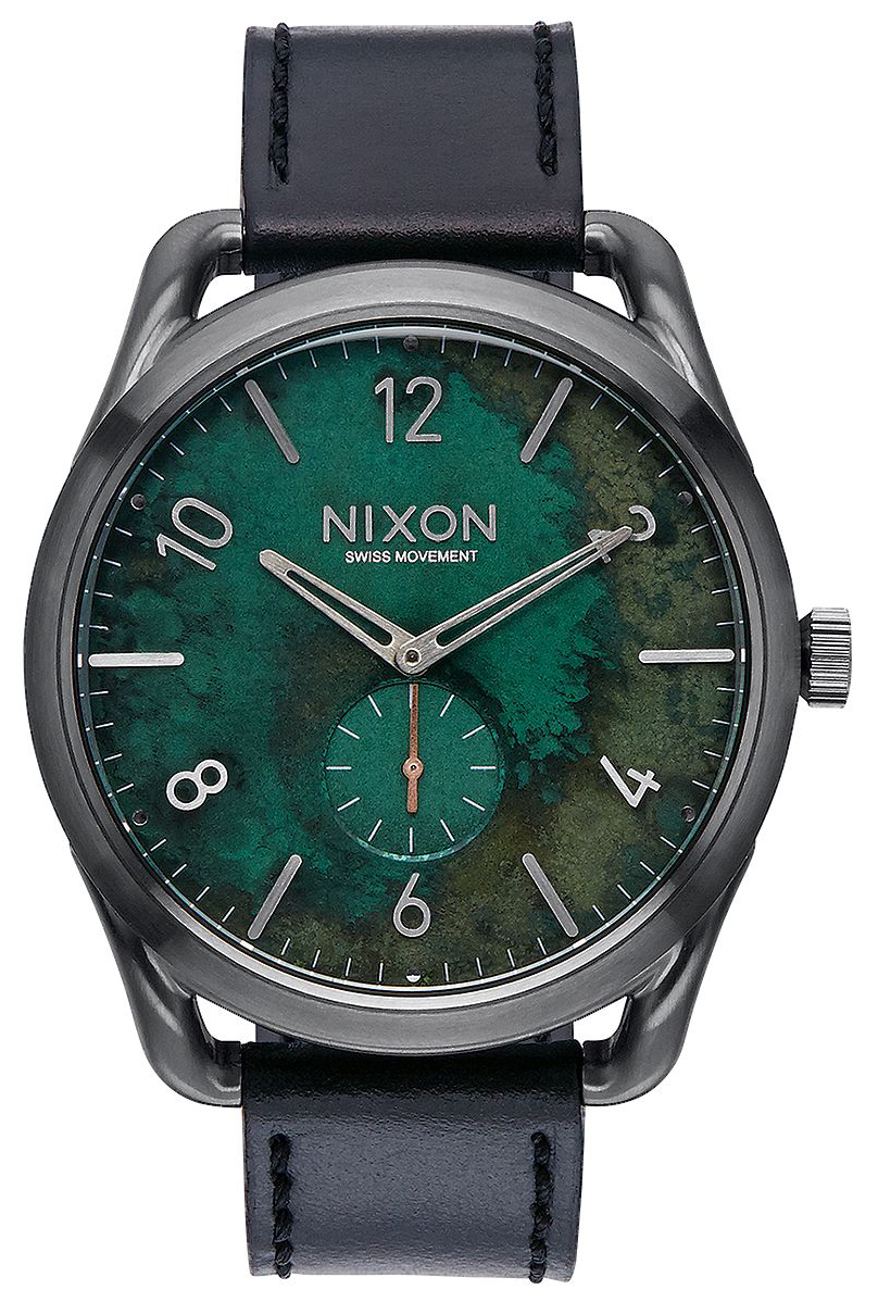 Nixon 99999 Herrklocka A4652069-00 Grön/Läder Ø45 mm - Nixon