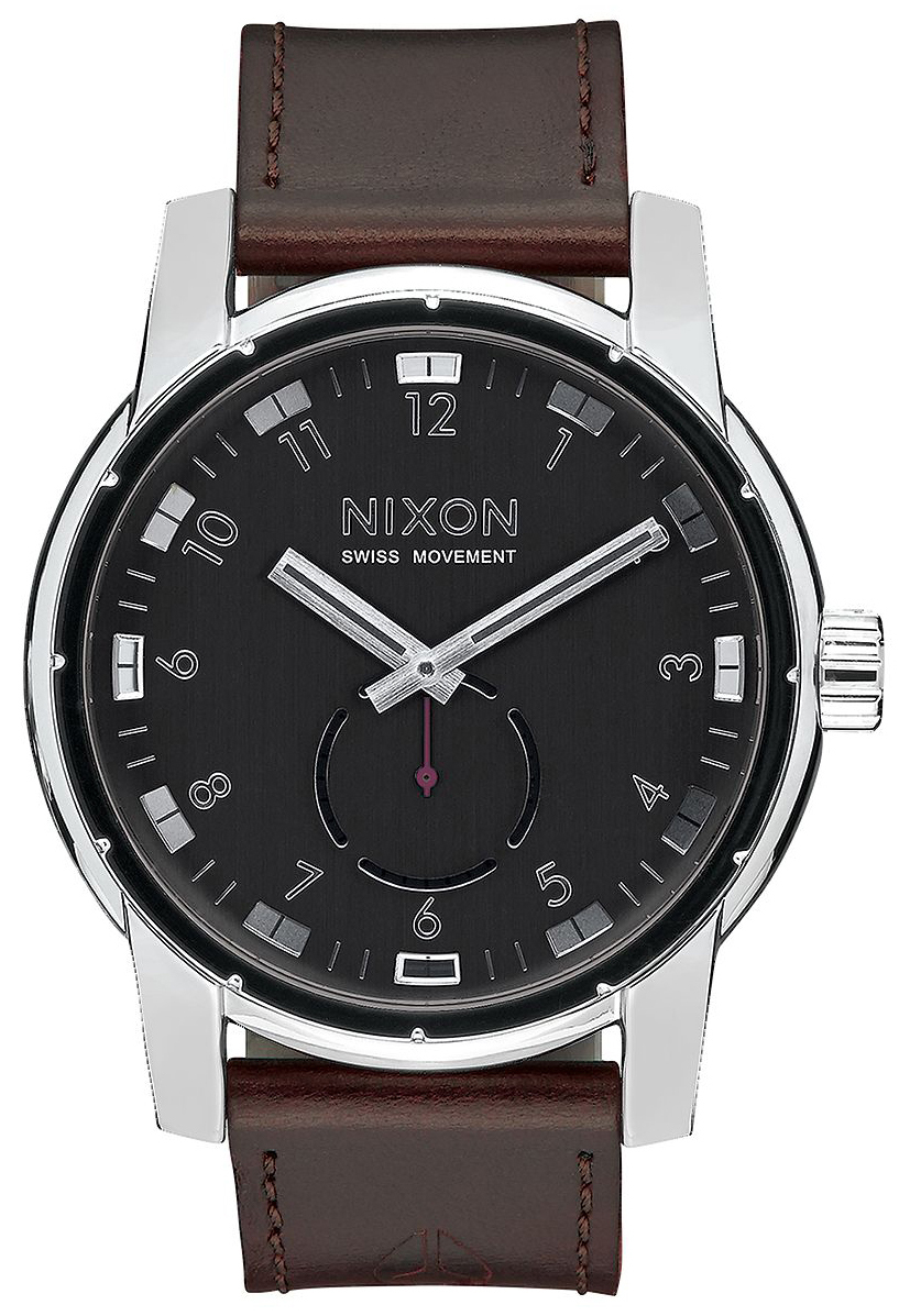 Nixon 99999 Herrklocka A938000-00 Svart/Läder Ø45 mm - Nixon