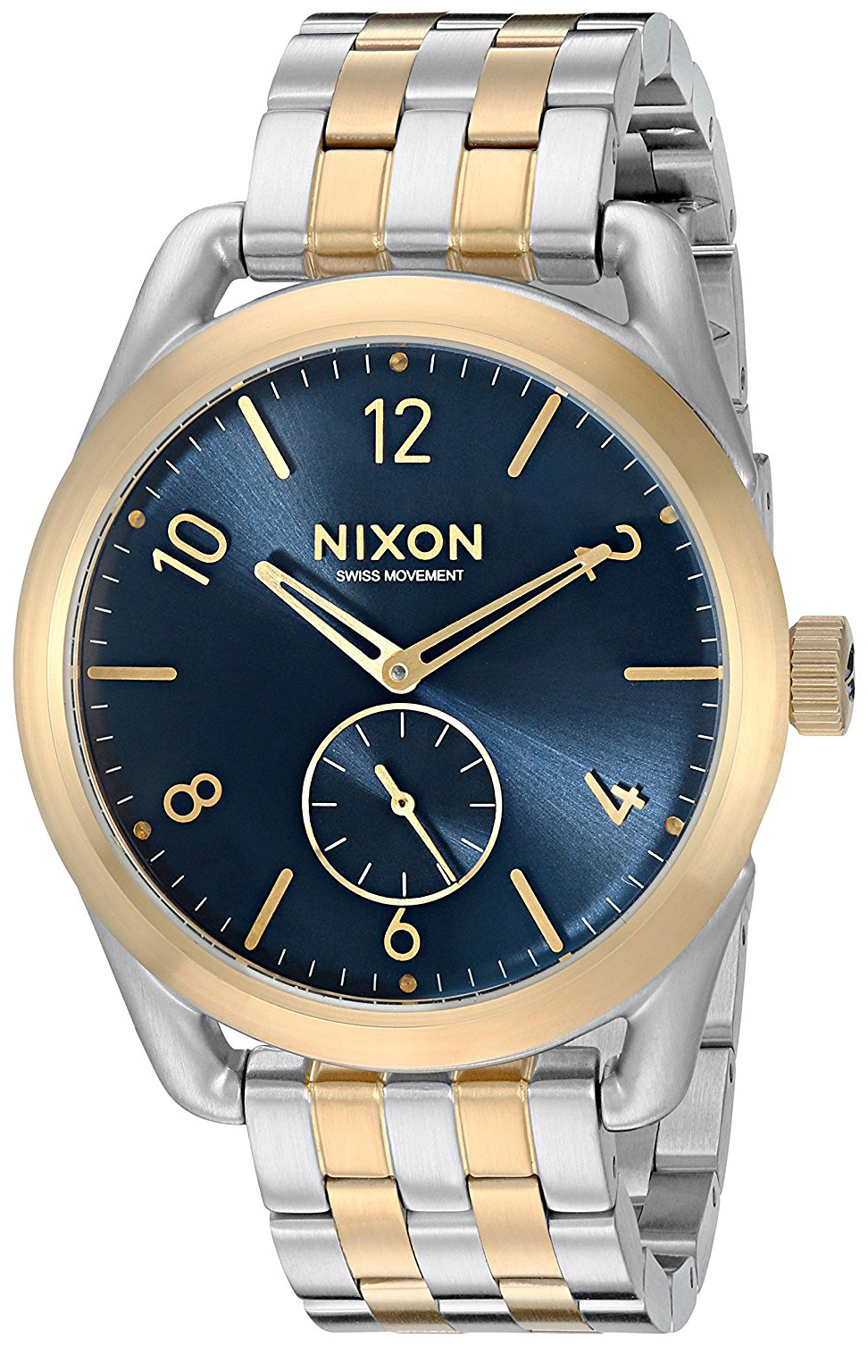 Nixon 99999 Herrklocka A9501922-00 Blå/Gulguldtonat stål Ø39 mm - Nixon