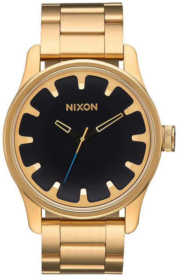 Nixon 99999 Herrklocka A979510-00 Svart/Gulguldtonat stål Ø42 mm - Nixon