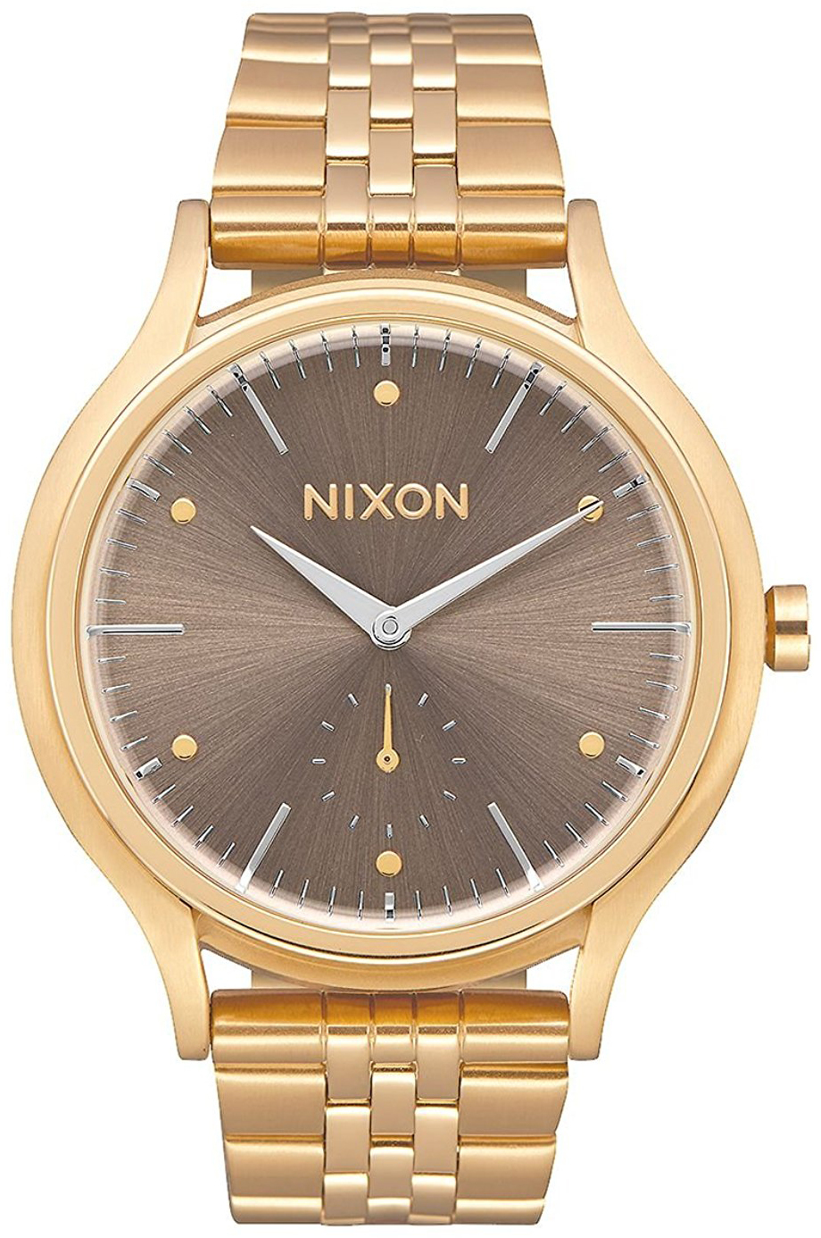 Nixon 99999 Damklocka A9942702-00 Brun/Gulguldtonat stål Ø38 mm - Nixon