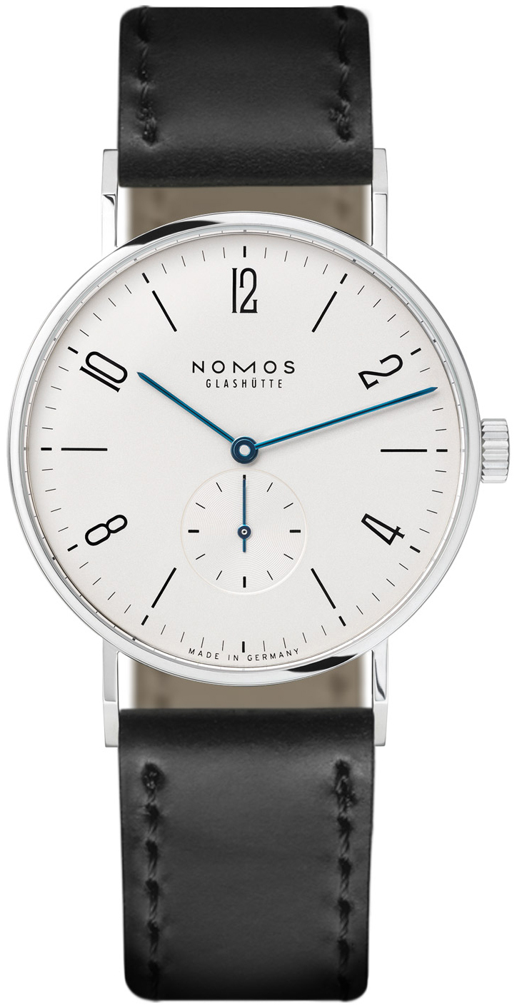 Nomos Glashütte Herrklocka N-164 Tangente Vit/Läder Ø37.5 mm - Nomos Glashütte