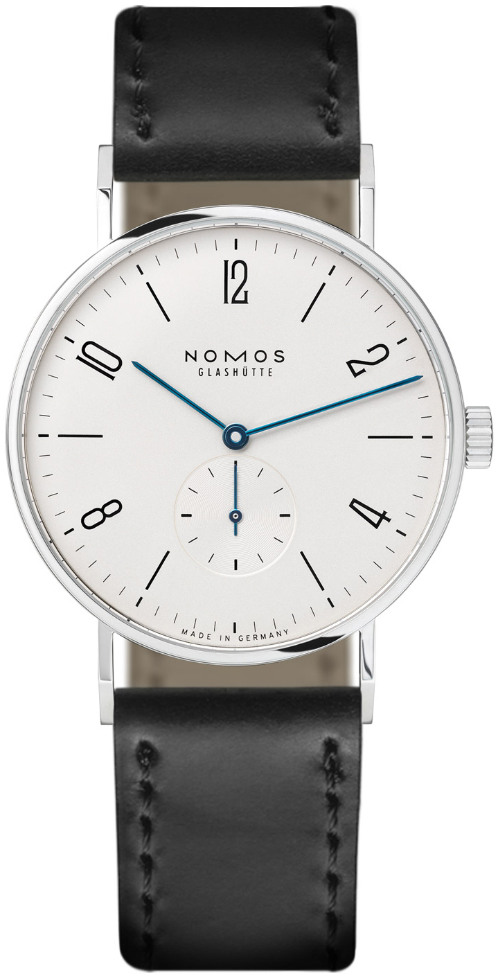 Nomos Glashütte Herrklocka N-165 Tangente Vit/Läder Ø37.5 mm - Nomos Glashütte