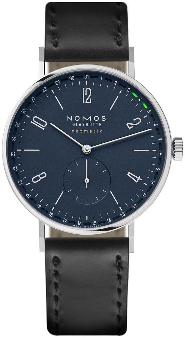 Nomos Glashütte Herrklocka N-182 Tangente Blå/Läder Ø40.5 mm - Nomos Glashütte