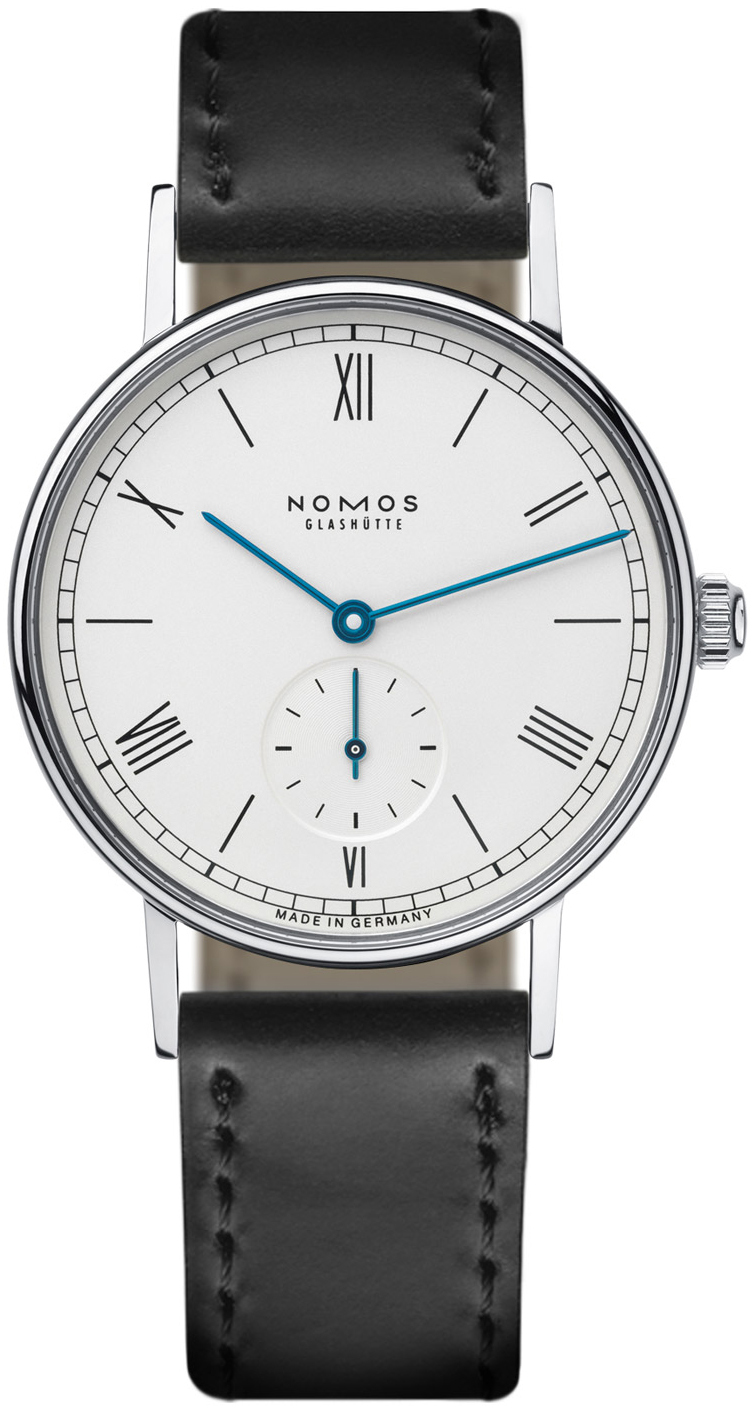 Nomos Glashütte N-201 Ludwig Vit/Läder Ø35 mm - Nomos Glashütte
