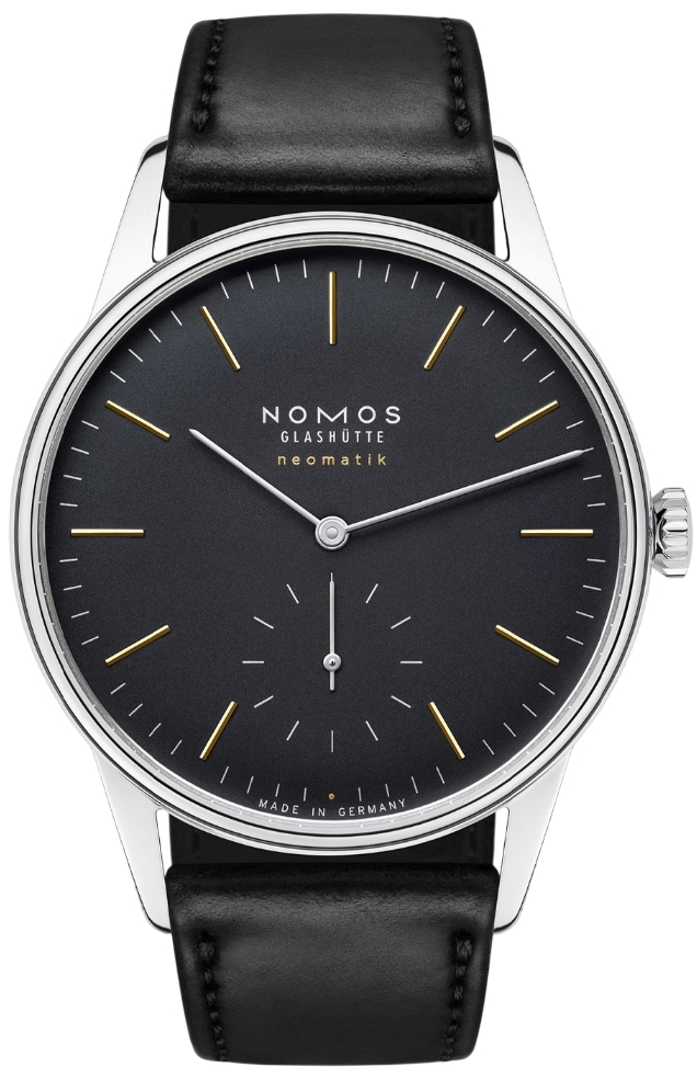 Nomos Glashütte Herrklocka N-396 Orion Neomatik Svart/Läder Ø36.4 - Nomos Glashütte