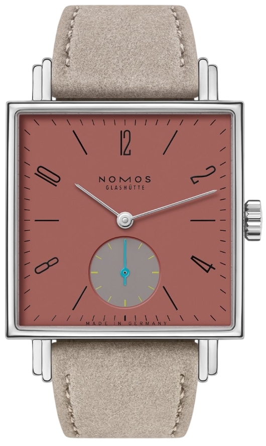 Nomos Glashütte Damklocka N-438.SB Tetra Röd/Läder 29.5x29.5 mm - Nomos Glashütte