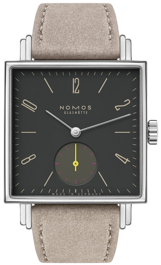 Nomos Glashütte Damklocka N-440 Tetra Grå/Läder 29.5x29.5 mm - Nomos Glashütte