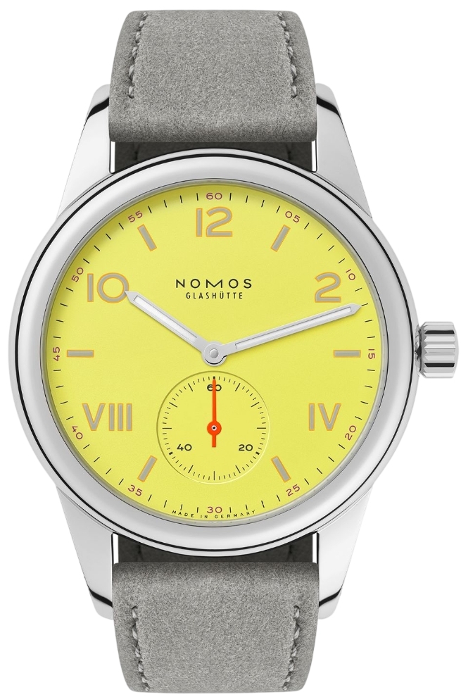 Nomos Glashütte N-718.GB Club Campus Gul/Läder Ø36 mm - Nomos Glashütte