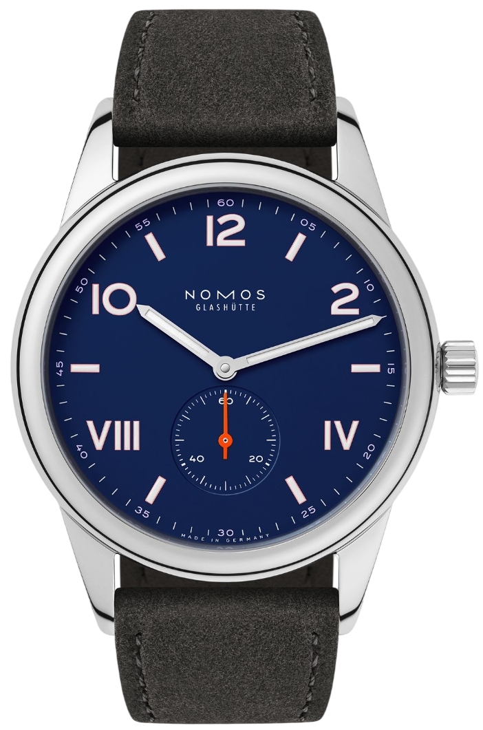 Nomos Glashütte Herrklocka N-722 Club Campus Blå/Läder Ø38.5 mm - Nomos Glashütte