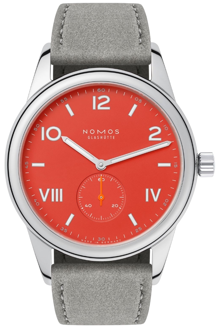 Nomos Glashütte Herrklocka N-723 Club Campus Orange/Läder Ø38.5 mm - Nomos Glashütte