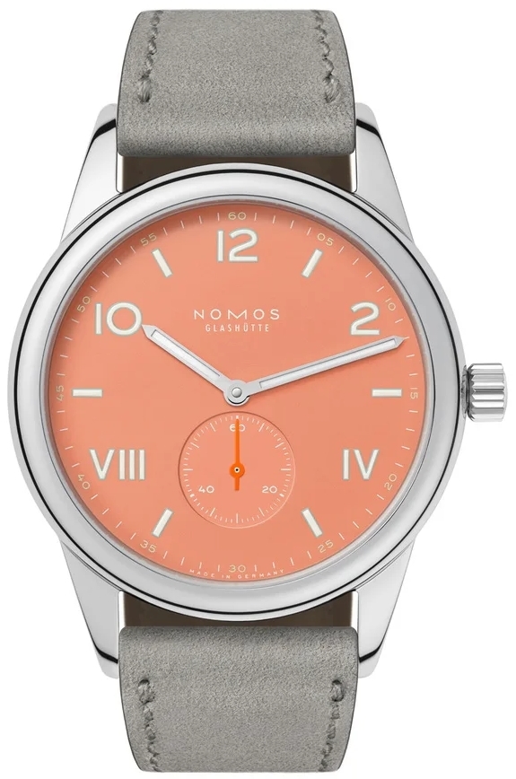 Nomos Glashütte Herrklocka N-725 Club Campus Orange/Läder Ø38.5 mm - Nomos Glashütte