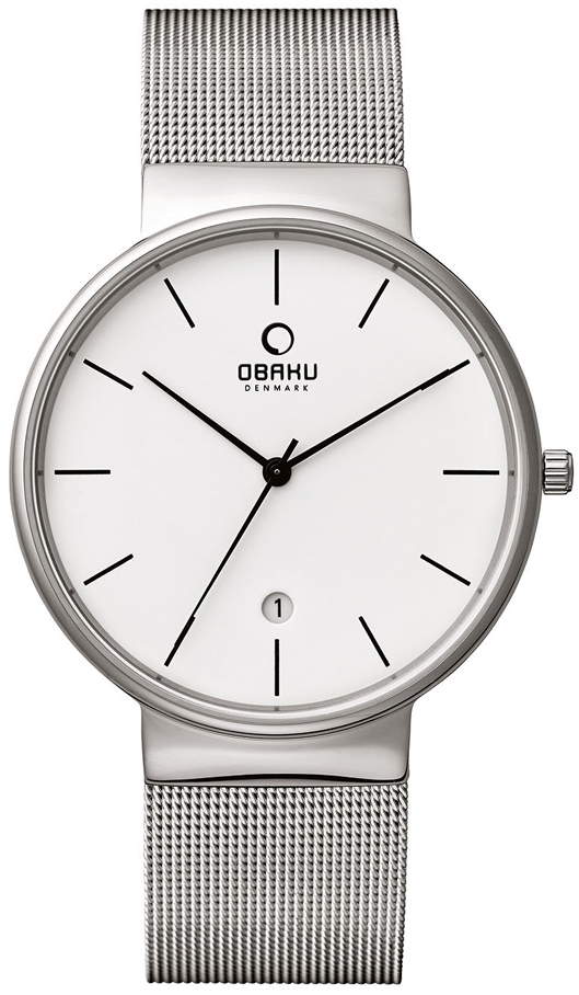 Obaku Herrklocka V153GDCIMC Klar Vit/Stål Ø40 mm - Obaku