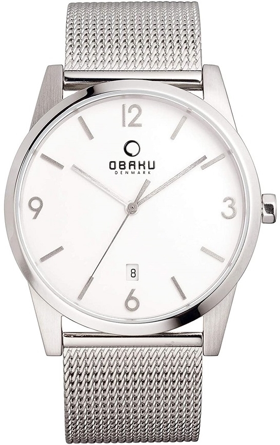 Obaku Herrklocka V169GDCIMC Sten Vit/Stål Ø41 mm - Obaku
