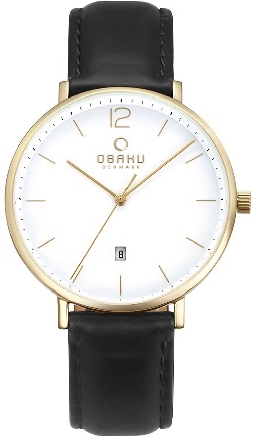 Obaku Herrklocka V181GDGWRB Toft Vit/Läder Ø41 mm - Obaku