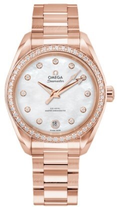 Omega Damklocka 220.55.34.20.55.001 Seamaster Aqua Terra 150M Vit/18 - Omega