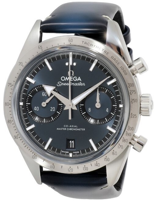 Omega Herrklocka 332.12.41.51.03.001 Speedmaster 57 Blå/Läder - Omega