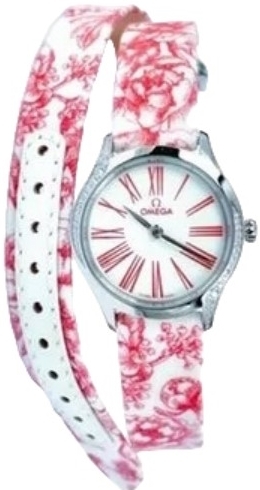 Omega Damklocka 428.17.26.60.04.003 De Ville Mini Tresor Vit/Läder - Omega