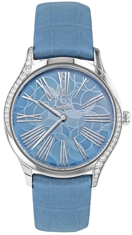 Omega Damklocka 428.18.36.60.03.002 De Ville Mini Tresor Blå/Läder - Omega