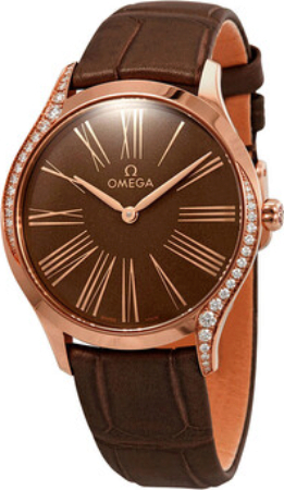 Omega Damklocka 428.58.36.60.13.001 De Ville Tresor Brun/Läder Ø36 - Omega