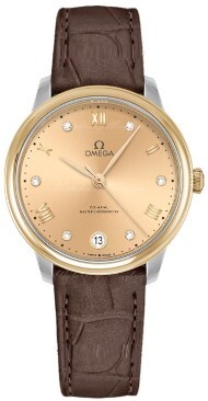 Omega Damklocka 434.23.34.20.58.001 De Ville Prestige Guld/Läder - Omega