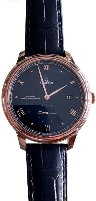 Omega Herrklocka 434.53.41.20.03.001 De Ville Prestige Blå/Läder - Omega