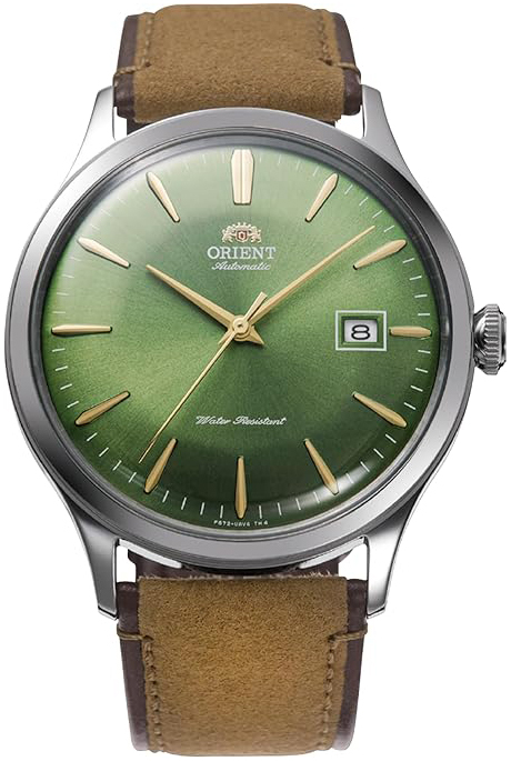 Orient Herrklocka RA-AC0P01E Bambino Grön/Läder Ø42 mm - Orient
