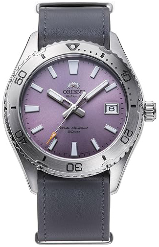 Orient Herrklocka RA-AC0Q07V30B Sports Lila/L&auml;der &Oslash;40 mm
