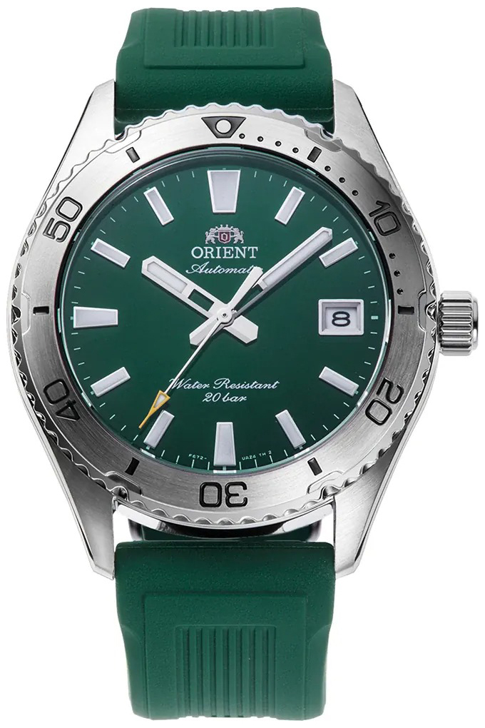Orient Herrklocka RA-AC0Q11E30B Mako Grön/Gummi Ø40 mm