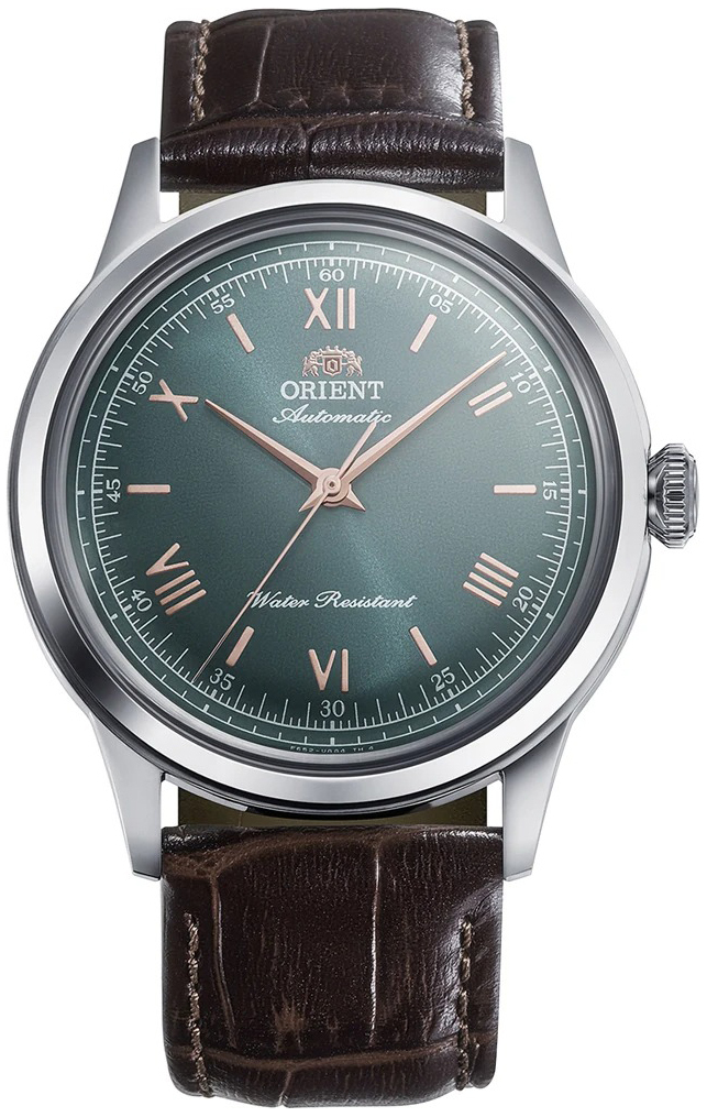 Orient Herrklocka RA-BB0001E30B Bambino Grön/Läder Ø38.4 mm