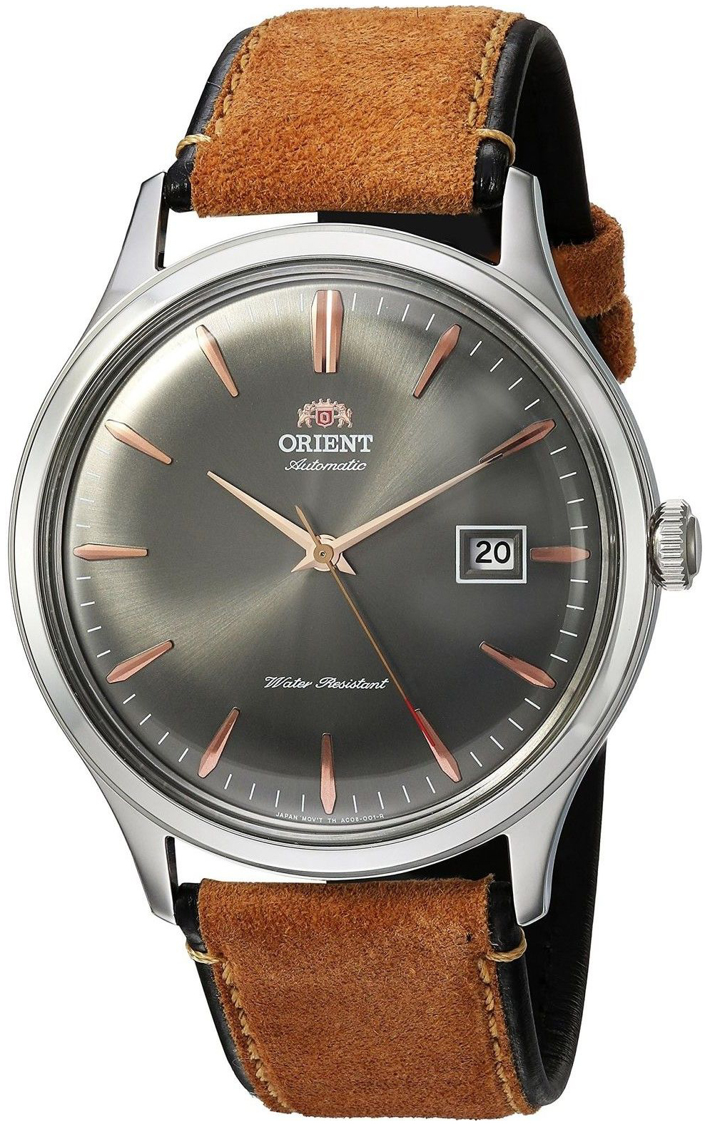 Orient Herrklocka TAC08003A0 Bambino Gr&aring;/L&auml;der &Oslash;40.5 mm