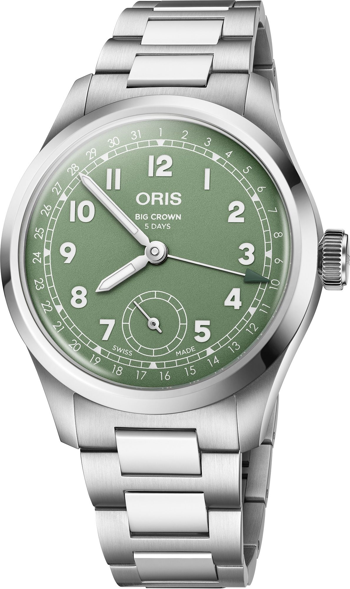 Oris Herrklocka 01 403 7799 4067-07 8 20 06 Big Crown Grön/Stål - Oris