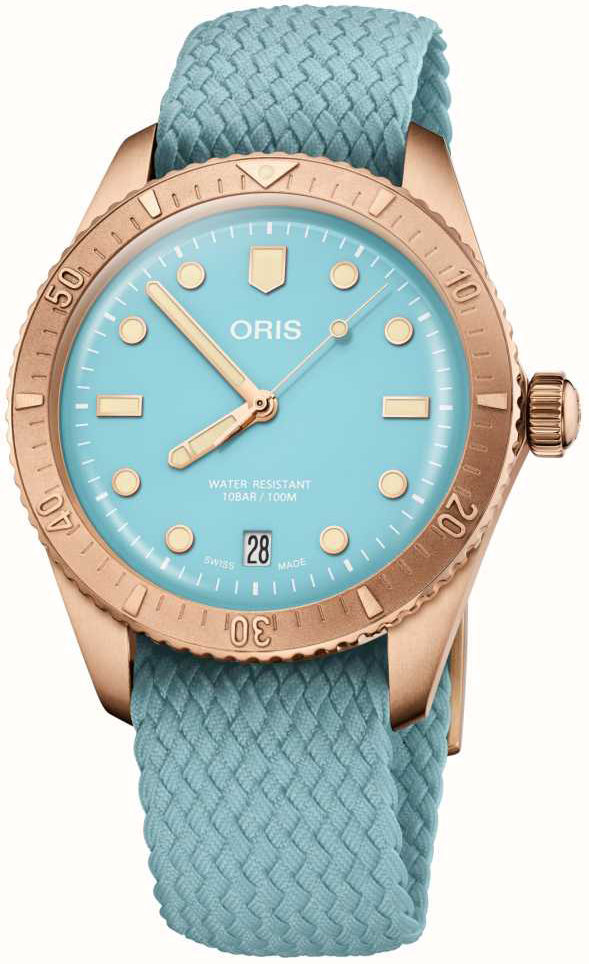 Oris 01 733 7771 3155-07 3 19 02BRS Divers Blå/Textil Ø38 mm - Oris