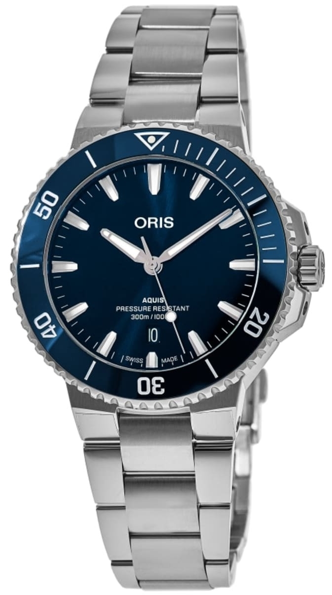 Oris Herrklocka 01 733 7789 4135-07 8 23 04PEB Aquis Blå/Stål - Oris