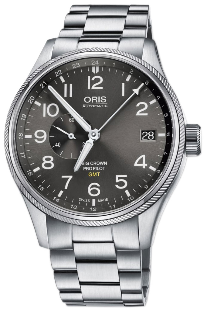 Oris Herrklocka 01 748 7710 4063-07 8 22 19 Aviation Grå/Stål Ø45 - Oris
