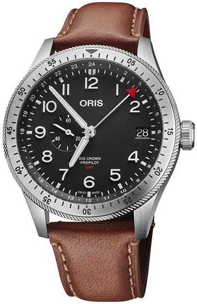 Oris Herrklocka 01 748 7756 4064-07 5 22 07LC Aviation Svart/Läder - Oris