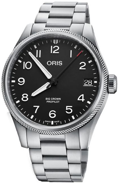 Oris Herrklocka 01 751 7761 4164-07 8 20 08 Aviation Svart/Stål Ø41 - Oris