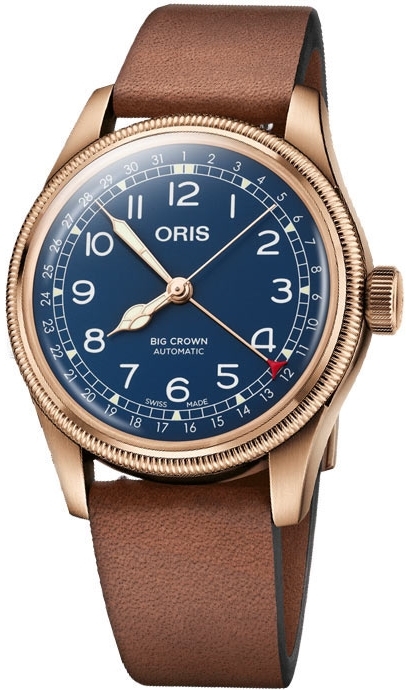 Oris 01 754 7741 3165-07 5 20 58BR Big Crown Blå/Läder Ø40 mm - Oris