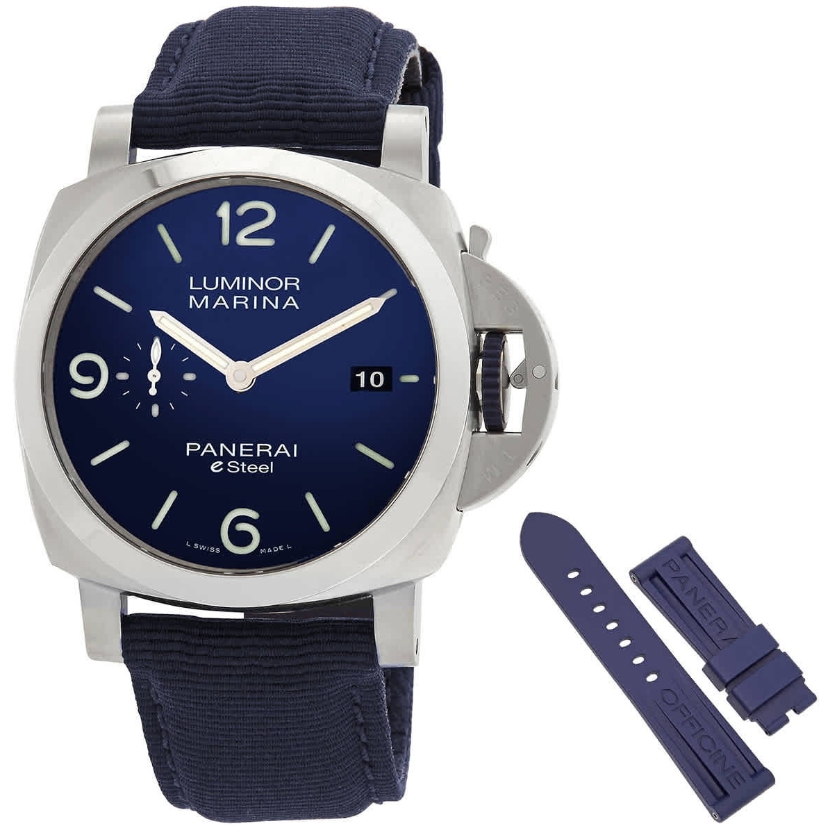 Panerai Herrklocka PAM01157 Luminor Blå/Textil Ø44 mm - Panerai