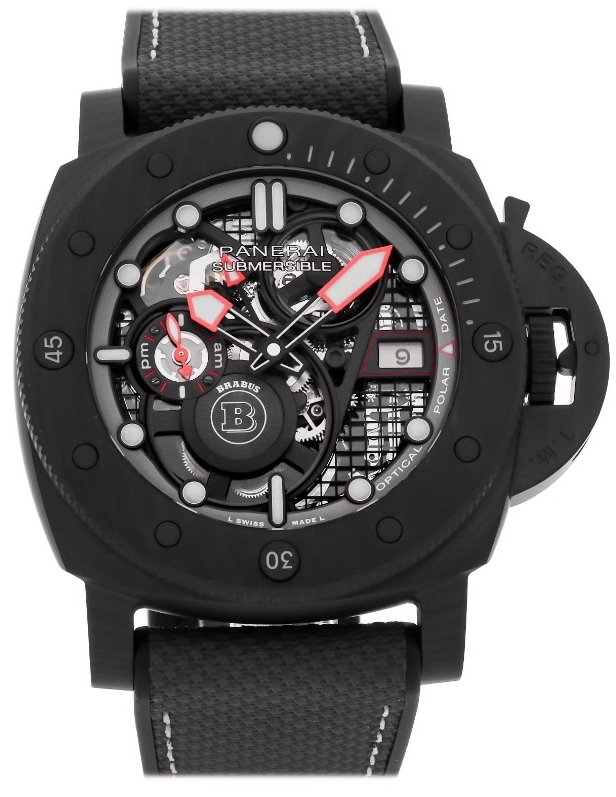 Panerai Herrklocka PAM01240 Submersible Skelettskuren/Textil Ø47 mm - Panerai